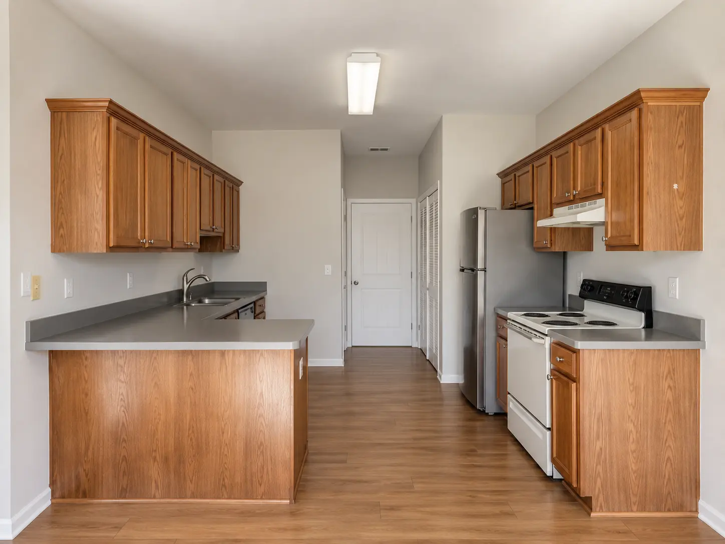 Galley Kitchen Cabinet Refinish — Delran, NJ, before refinishing
