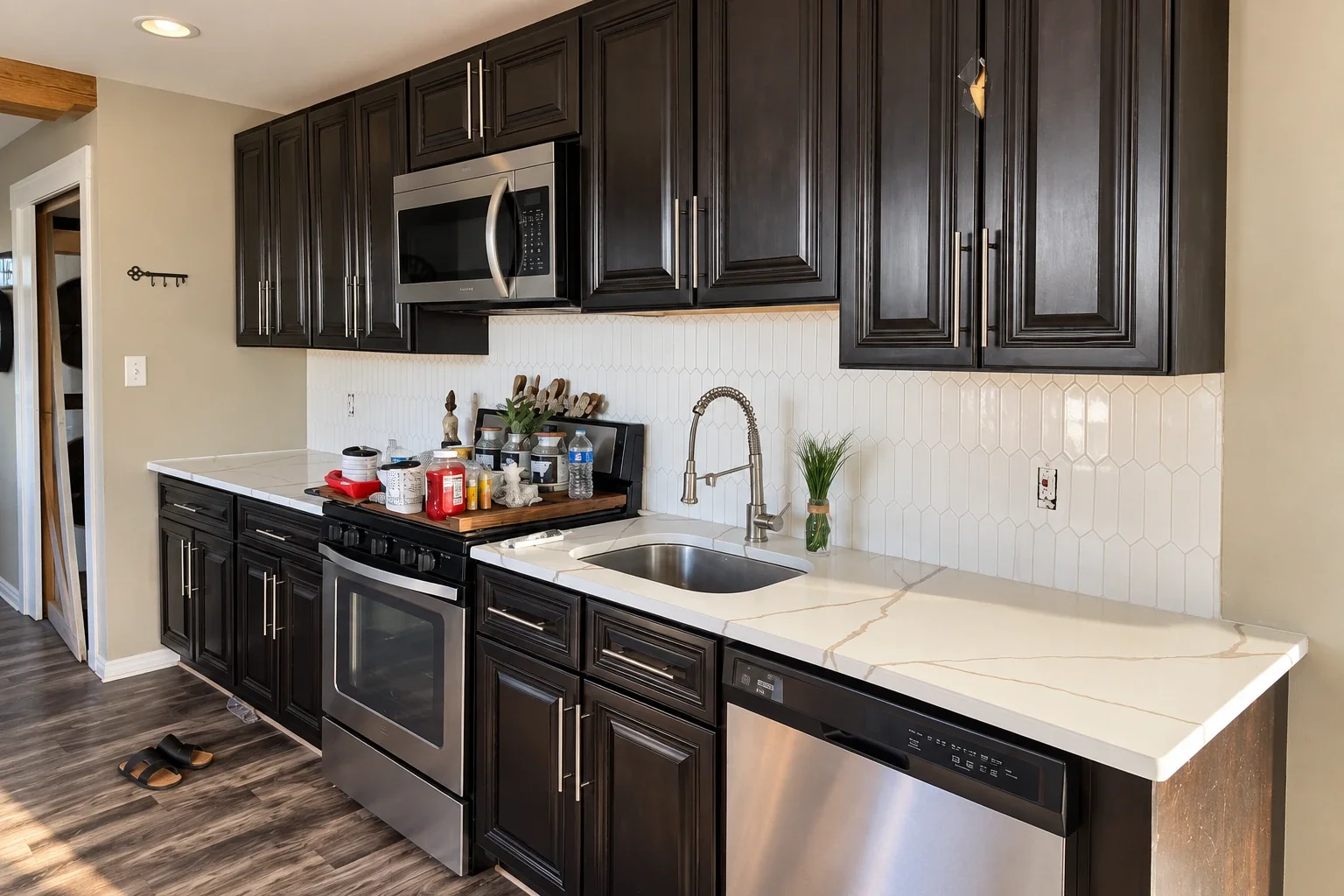 Farmhouse Kitchen Refinish — Maple Shade, NJ, before refinishing